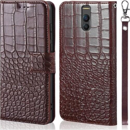 Magnetic clasp crocodile lines for Meizu M6 Note Flip Leather Wallet Case for Meizu NOTE 6 flip phone wallet Case