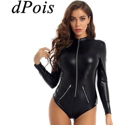 DPOIS Women's Long Sleeve Bodysuits