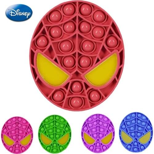 New Disney Spiderman Fidget Toys Push Sensory Antistress Toy Squeeze Relief Stress Anxiety Kawaii Kids Adult Fidgets Toys Gift