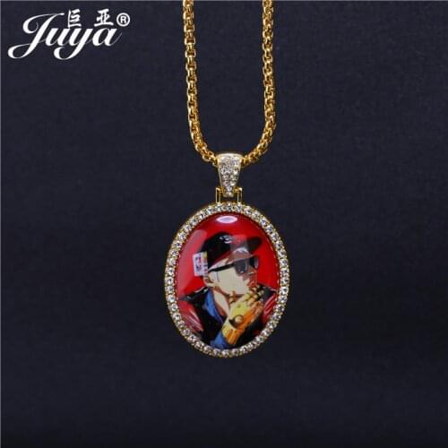 Custom Pendant Necklaces Made Pictures Memory Medallions With 60cm Chains DIY Hip Hop Jewelry Personalized Photo Photography