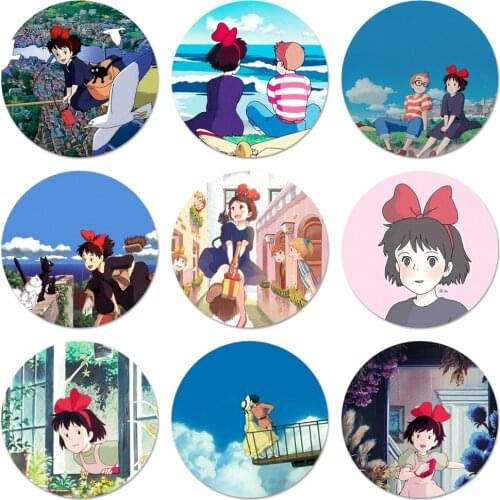 Kikis Delivery Service Icons Pins Badge Decoration Brooches Metal Badges For Backpack Decoration