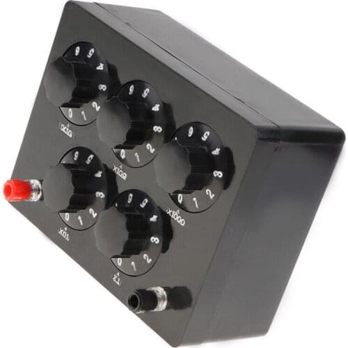1Pc Black Resistance Box Variable Decade Resistor Resistance Box 0-9999.9 Ohm For Physical Teaching Mayitr