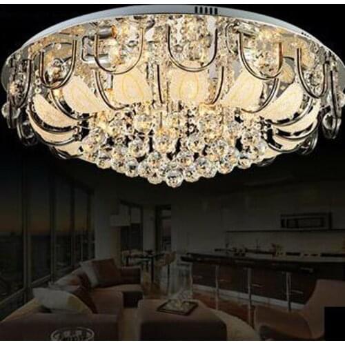 Round LED Crystal Light Living Room Ceiling Lights Modern Bedroom Lighting Restaurant LED fixture led lights lamp ceiling lamps