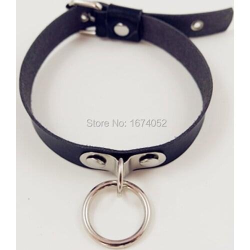 Handmade Punk Gothic Leather Choker Harajuku Handcrafted Metal Collar Cosplay Necklace