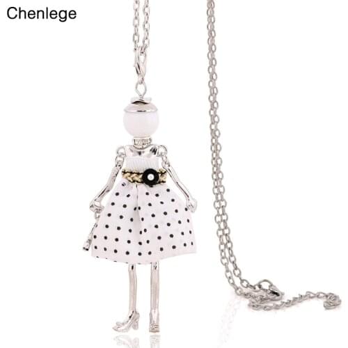 New arrival 2020 fashion doll necklace pendant for woman charms lovely long necklace chains big chokers free shipping