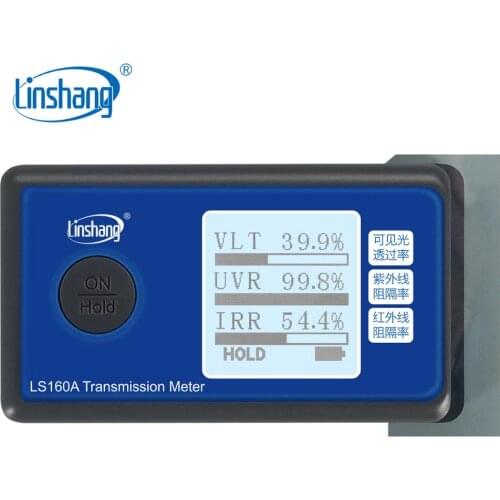 Window tint meter LS160A Linshang Handheld Window Tint Transmission Meter self calibrate with IR UV blocking rate transmittance