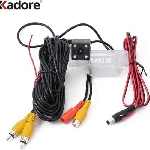 CCD Parking Camera For Nissan Qashqai 2008-2012 X Trail X-Trail For Peugeot 307 Hatchback Car Backup Rear View 4 LED Monitor