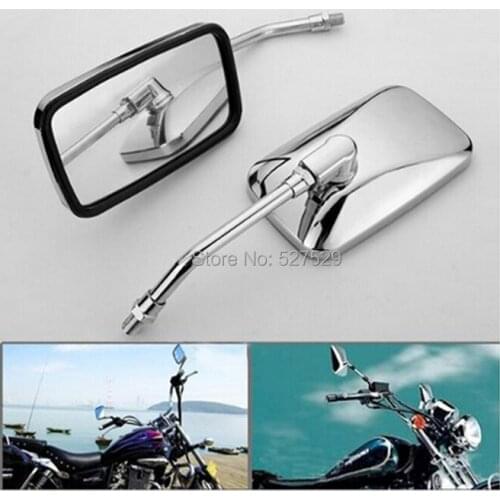 2PCS Motorcycle Rectangle Rearview Mirrors for Honda VTX 1300 C R S RETRO Cruiser
