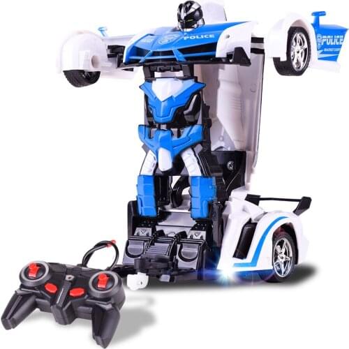 RC Car Transformation Robots Sports Vehicle Model Robots Toys 1:18 RC Deformation Car Kids Toys Gifts Boys