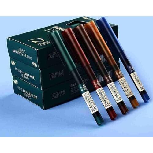 Simple Type Straight Liquid Rollerball Pen 0.5 Mm Gel Pen Smooth Writing Signature Pen Test Pen School Student Study Supplies