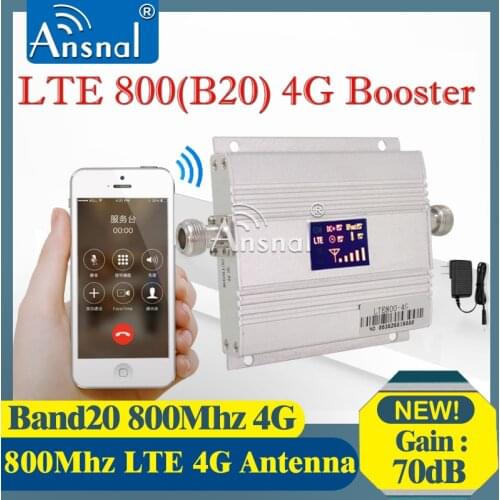 1PCS Band20 LTE 800MHz 4G Network Mobile Signal Booster 800Mhz 4g Cellphone Cellular Amplifier 4G signal repeater GSM 4g Antenna