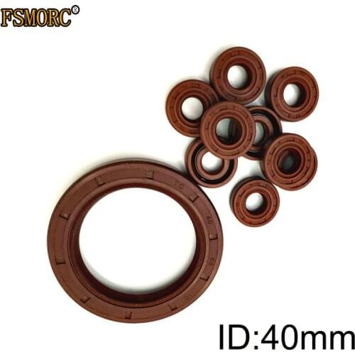 TC-40*50*52*54*55*56*58*60*62*65*68*70*72*75*80*85*90*6/7/8/10/12 FKM Shaft Oil Seal FPM Covered Double Lip With Garter