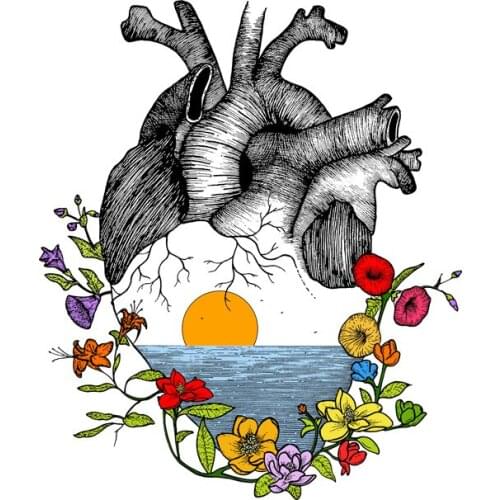 Heart Heat Transfer Stickers Iron On Transfers For T-Shirt Hoodies Clothing Applique Eye Patches Vinyl Heat Transfer Patch