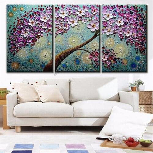 Triptych 5D DIY diamond painting abstract flower wall decoration painting diamond square diamond embroidery home decor GG4931