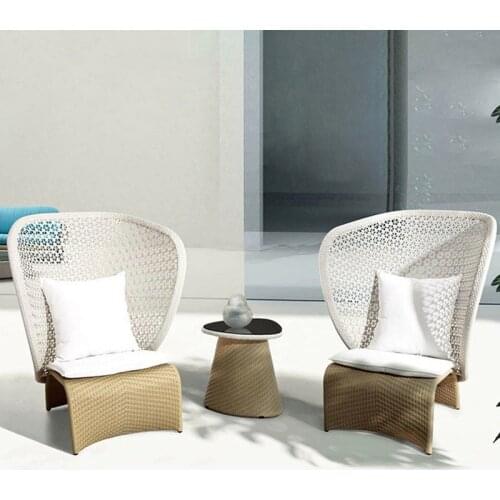 Outdoor Tables and Chairs Simple Designer Rattan Garden Patio Balcony Hotel Engineering Sofa Rattan Furniture Rattan Kit