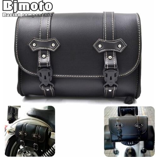Universal Motorcycle PU Leather Saddlebag Saddle Luggage Bag Storage For Harley Davidson Yamaha Honda Suzuki Kawasaki Motors