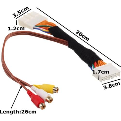 28 Pin AV Video Audio Cable For Toyota For Renault&Dacia for Opel For Lexus Touch 2 and Entune Monitors for Vauxhall Head Units
