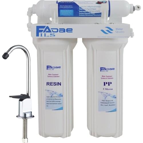 High Quality! 3-Stage Drinking Water Filtration System Under-Sink Water Soft Resin Purifier for scale, hardness water