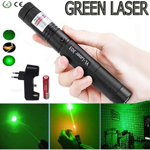 Green Laser Pointer Hunting 532 nm 5mW Tactical sight Powerful Green Dot laser 303 pointer verde lazer Pen Burning Match