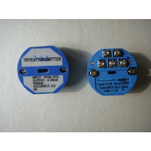 0-150C Pt100 temperature transmtiter 4-20mA output 0.2% Accuracy