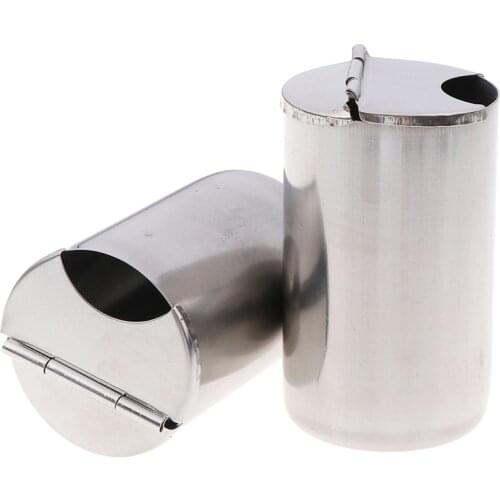 1PCS Stainless Steel Dental Medical Cotton Tank Alcohol Disinfection Container Jar Oral Cylinder Tank Holder Dental Material