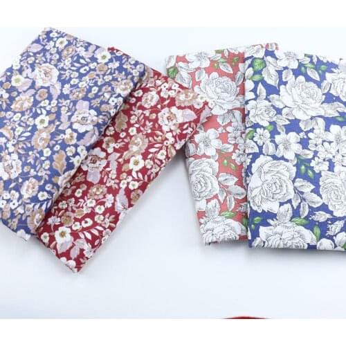 Printed Peony roses 100% cotton Twill Fabric Cotton Patchwork Cloth for DIY Sewing Quilting Fat Quarters Material For Baby&Child