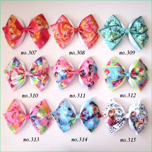 200 Girl 4.5" New Angel Hair Bow Mermaids Fro Cinderella Snow White Princess
