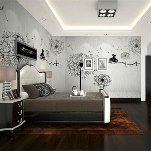 Beibehang Custom wallpaper 3d backdrop wall mural bedroom living room minimalist modern seamless fabric 3d dandelions wallpaper