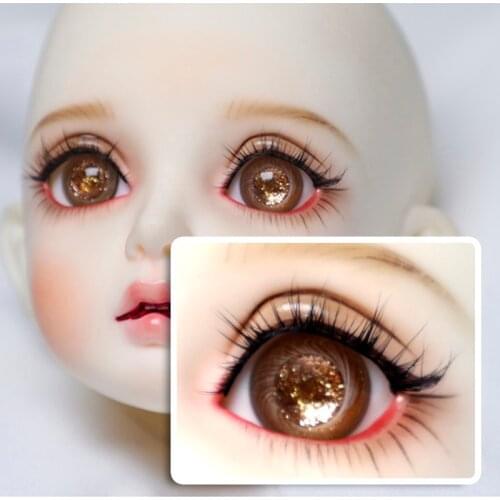 BJD doll accessories are suitable for 14mm 16mm size simulation golden flash eyes doll accessories