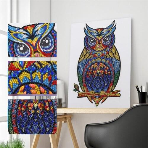 5D DIY Diamond Embroidery Season Special Shape Diamond Painting Owl Resin Diamond Diamand Embroidery Home Living Room Decoration