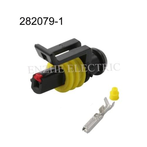 100set car HID H1 H3 H4 H7 H8 male female cable connector wire Terminals 1 pin connector Plugs sockets seal 282079-1