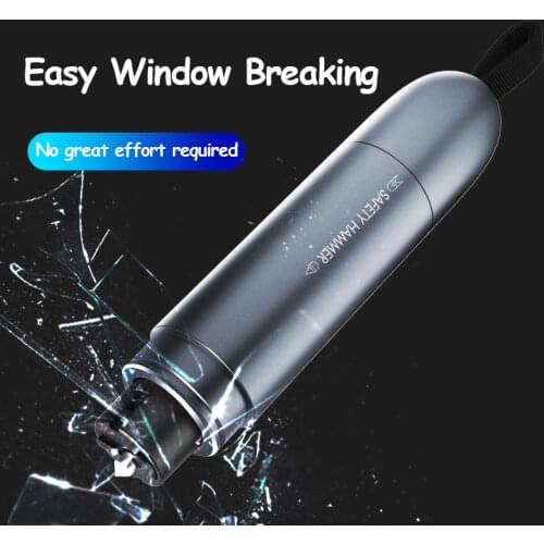 Car safety hammer multifunctional stainless steel broken window safety hammer mini portable emergency car safety hammer