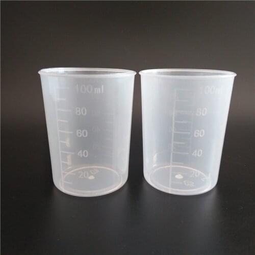 Free shipping by dhl 300pcs/lot 100ml transparent plastic measuring cup