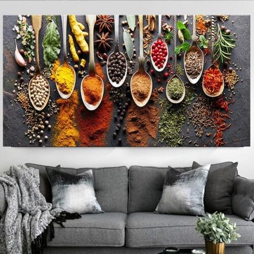 Large Food Painting Modern Spices mosaic diamond embroidery full square diamond painting sale kitchen decor wall art,YG1941