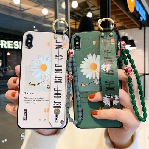 Case For iphone 7 8 plus SE 2020 Case Wrist Strap Silicone Phone Cases For iphone 11 Pro Max X Xs max XR 6 6S Plus Holder Cover