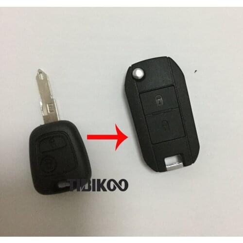 Modified Folding Flip Car Key Blanks Case For Citroen C2 New Picasso Remote Key Shell
