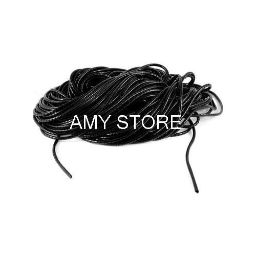 Black 4mm Outside Dia. 34M Polyethylene Spiral Cable Wire Wrap Tube