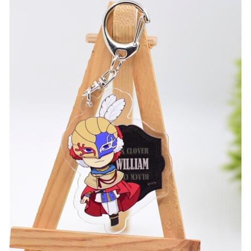 Black Clover Keychain Acrylic Cartoon Keyring Accessories WL0721