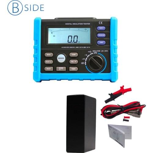 Bside AIM02 Digital High Voltage Insulation Meter Megger Insulation Resistance Tester Multimeter 250V-2500V 0.01M ohm~100G ohm