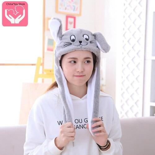 Douyin Toy Pinch Ears Moving Mouse Headgear Hat Gift Photo Photo Props Airbag Hat Glowing Hat