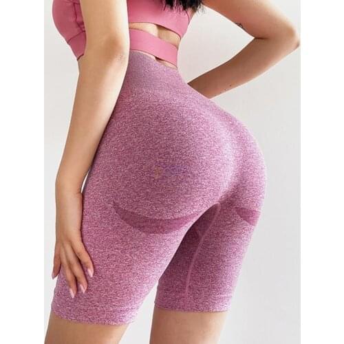 Breathable bright color elasticity fitness Sports shorts Yoga gymnastics Tights athletic wear Running Summer bottoming shorts