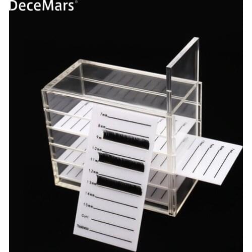 False Eyelashes Storage Box 5 Layers Acrylic Pallet Lash Holder Display Stand Tools