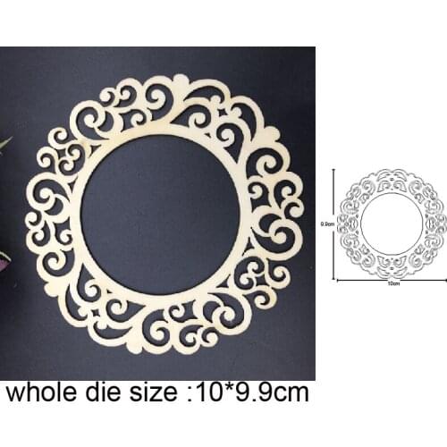 Circle Lace frame Metal Cutting Dies Scrapbooking Stencil DIY Paper Card Decorative Embossing Die Cut Craft Dies 2020 NEW