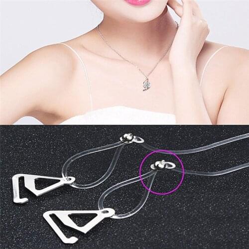 Summer Clear Bra Strap Silicone Bra Accessories Bra Shoulder Strap Women Adjustable Transparent Hook Invisible Straps For Ladies