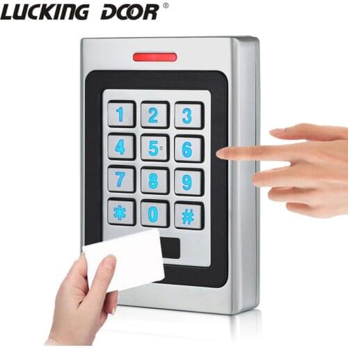 Metal Waterproof IP67 RFID 125Khz/13.56Mhz IC Access Control Card Reader Keypad Security Entry Door Reader Wiegand 26/34 output