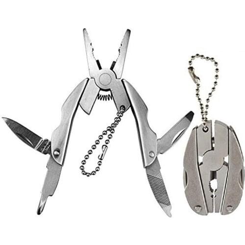 Multi Mini Plier Outdoor Clamp Hiking Portable Pocket Muilti-functional Keychain Plier with EDC Screwdriver