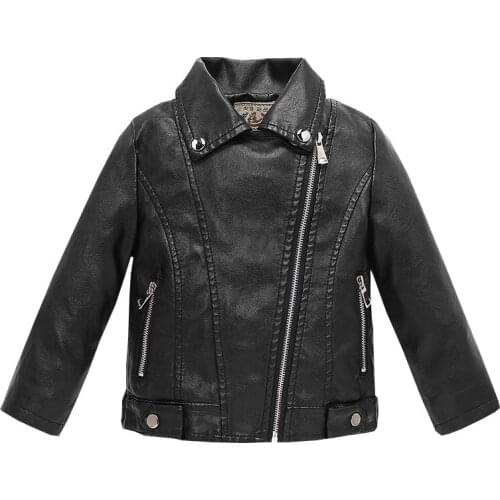 Fashion Boys Leather Jacket Kids Jackets For Girls Teens Autumn Clothes Baby Childrens Winter Outfits