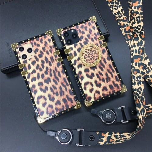 Fashion Woman Leopard Pattern Gold Phone Cover Soft Square Case for Motorola Moto G Power Moto One 5G Ace G Stylus G Play 2021