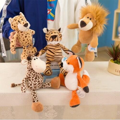 Cartoon Cute 25cm Giraffe Monkey Tiger Plush Animal Doll Stuffed Animal Kids Toys Christmas Birthday Gift