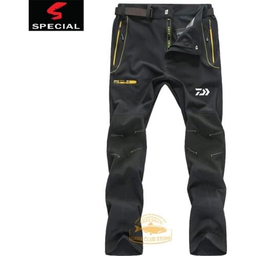 DAIWA Waterproof Fishing Pants Mens Outdoor Sports Riding Pants Winter Warm Trousers Sunscreen Breathable Hiking Fishing Pants